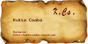 Kukta Csaba névjegykártya
